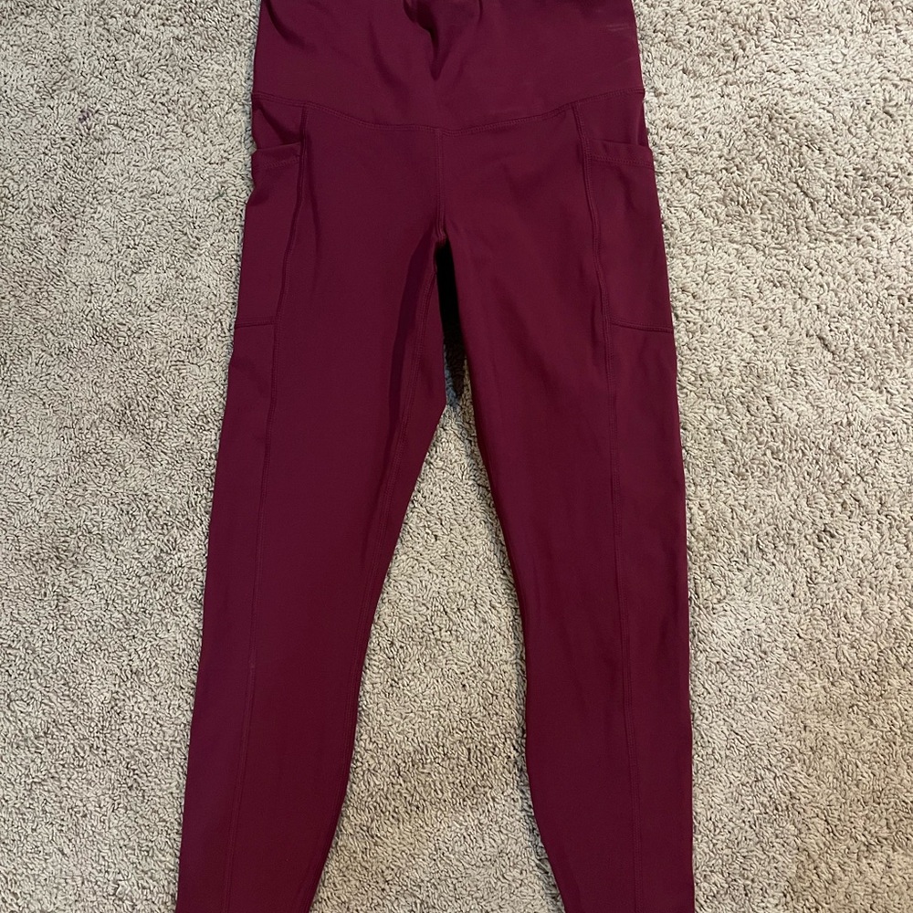90 Degree By Reflex Red High-Waist Leggings